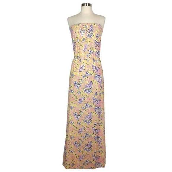 Lilly Pulitzer Marlisa‎ Maxi Dress Small Yellow Starfruit Little Lady size XS - Picture 4 of 12